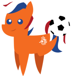 Size: 885x903 | Tagged: safe, artist:cloudy glow, football, netherlands, pointy ponies