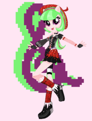 Size: 452x596 | Tagged: safe, artist:dash-bolt, drama letter, watermelody, equestria girls, g4, my little pony equestria girls: rainbow rocks, background human, detailed, female, ponied up, pony ears, solo