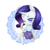 Size: 1024x1026 | Tagged: safe, artist:deizunei, rarity, anthro, g4, ambiguous facial structure, chibi, cute, female, no nose, solo