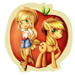 Size: 591x591 | Tagged: safe, artist:luke3411, applejack, human, equestria girls, g4, human ponidox