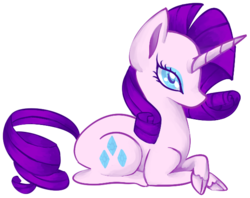 Size: 615x488 | Tagged: safe, artist:paintrolleire, rarity, classical unicorn, g4, female, horn, leonine tail, solo