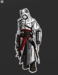 Size: 786x1016 | Tagged: safe, artist:lucandreus, anthro, altair ibn la-ahad, assassin's creed, crossover, solo