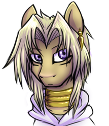 Size: 340x396 | Tagged: safe, artist:deyogee, pony, marik ishtar, ponified, solo, yu-gi-oh!