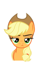 Size: 5475x8125 | Tagged: safe, artist:gretsch1962, applejack, g4, absurd resolution, female, pouting, simple background, solo, transparent background, vector