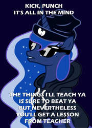 Size: 500x694 | Tagged: safe, artist:drpain, princess luna, g4, chop chop master onion, female, image macro, lyrics, meme, parappa the rapper, rap, rapping luna, rhythm game, solo