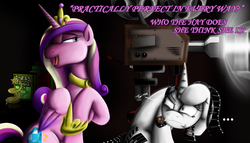 Size: 1200x688 | Tagged: safe, artist:jamescorck, princess cadance, oc, oc:movie slate, g4, ask, mary poppins, tumblr