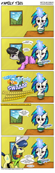 Size: 1082x3380 | Tagged: safe, artist:saturdaymorningproj, dj pon-3, fiddlesticks, octavia melody, vinyl scratch, earth pony, pony, unicorn, g4, apple family member, bed mane, cereal, character to character, clothes, comic, cowboy hat, double life, eating, frown, hat, magic, messy mane, morning ponies, pouting, smiling, stetson, telekinesis, tired