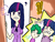 Size: 1024x768 | Tagged: safe, artist:megaimpact, spike, twilight sparkle, human, g4, dialogue, dusk shine, humanized, implied selfcest, pregnant, rule 63, stylistic suck, trio