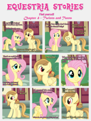 Size: 1800x2409 | Tagged: safe, artist:estories, fluttershy, oc, oc:alice goldenfeather, pegasus, pony, comic:find yourself, g4, comic