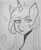 Size: 721x890 | Tagged: safe, artist:chatooka, artist:chatookamusicmod, trixie, pony, unicorn, g4, alternate hairstyle, asksketchytrixie, female, mare, monochrome, solo, traditional art