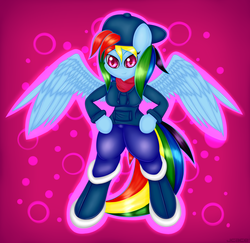 Size: 3148x3066 | Tagged: safe, artist:jcace, rainbow dash, semi-anthro, g4, arm hooves, breasts, female, high res, solo