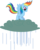 Size: 4000x4979 | Tagged: safe, artist:ragerer, rainbow dash, apple family reunion, g4, .svg available, absurd resolution, cloud, female, rain, simple background, solo, transparent background, vector