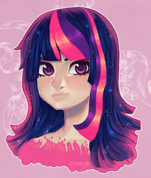 Size: 1480x1748 | Tagged: safe, artist:icyvignette, twilight sparkle, human, g4, female, humanized, portrait, solo