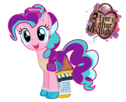 Size: 992x806 | Tagged: safe, artist:thunderfists1988, edit, pinkie pie, g4, cosplay, ever after high, female, madeline hatter, ms paint, simple background, solo, transparent background