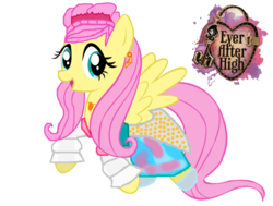 Size: 920x697 | Tagged: safe, artist:thunderfists1988, edit, fluttershy, g4, ashlynn ella, ever after high, female, simple background, solo, transparent background