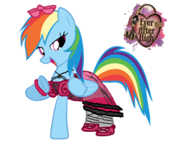 Size: 994x803 | Tagged: safe, artist:thunderfists1988, edit, rainbow dash, g4, briar beauty, ever after high, female, simple background, solo, transparent background