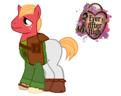 Size: 1300x1030 | Tagged: safe, artist:thunderfists1988, edit, big macintosh, earth pony, pony, g4, ever after high, hunter huntsman, male, simple background, solo, stallion, transparent background