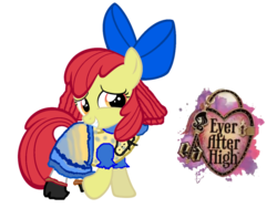Size: 1032x774 | Tagged: safe, artist:thunderfists1988, edit, apple bloom, g4, blondie locks, ever after high, female, simple background, solo, transparent background