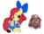 Size: 1032x774 | Tagged: safe, artist:thunderfists1988, edit, apple bloom, g4, blondie locks, ever after high, female, simple background, solo, transparent background