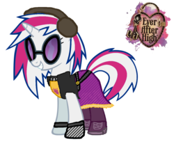 Size: 983x812 | Tagged: safe, artist:thunderfists1988, edit, dj pon-3, vinyl scratch, g4, ever after high, female, melody piper, simple background, solo, transparent background