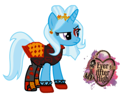 Size: 1019x784 | Tagged: safe, artist:thunderfists1988, edit, trixie, pony, unicorn, g4, ever after high, female, lizzie heart, mare, simple background, solo, transparent background