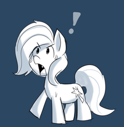 Size: 1280x1305 | Tagged: safe, artist:fauxsquared, trixie, g4, exclamation point, female, monochrome, race swap, shocked, solo, tumblr