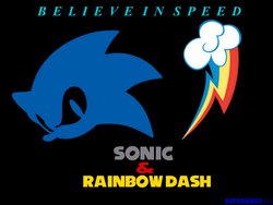 Size: 2000x1500 | Tagged: safe, artist:supersonic331, rainbow dash, g4, crossover, cutie mark, male, sonic the hedgehog, sonic the hedgehog (series), wallpaper