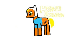 Size: 600x359 | Tagged: safe, artist:husky, pony, adventure time, finn the human, male, ponified, solo, spanish