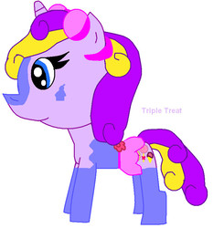 Size: 728x744 | Tagged: safe, artist:girlygirlykitty58, triple treat, pony, unicorn, g3, g4, female, g3 to g4, generation leap, race swap, solo