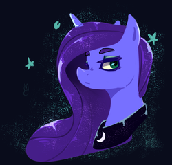 Size: 1192x1143 | Tagged: safe, artist:marshmellowcannibal, princess luna, g4, female, solo