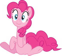 Size: 4089x3650 | Tagged: safe, artist:geonine, pinkie pie, g4, female, simple background, sitting, solo, transparent background, underhoof, vector