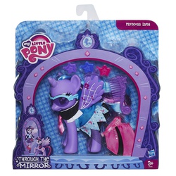 Size: 1200x1200 | Tagged: safe, princess luna, twilight sparkle, alicorn, pony, equestria girls, g4, clothes, comb, dress, fashion style, female, hairclip, irl, necktie, package, photo, sunglasses, through the mirror, toy, twilight sparkle (alicorn)