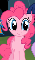 Size: 545x933 | Tagged: safe, screencap, pinkie pie, daring don't, g4, c:, creepy smile, cropped, cute, diapinkes, female, smiling, solo, weapons-grade cute