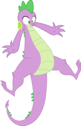 Size: 2026x3161 | Tagged: safe, artist:tourniquetmuffin, spike, g4, secret of my excess, high res, male, shrinking, simple background, solo, spikezilla, transparent background, vector, wat