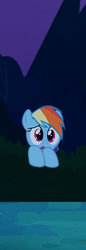 Size: 257x747 | Tagged: safe, screencap, rainbow dash, daring don't, g4, cute, female, scared, solo