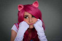 Size: 2048x1356 | Tagged: safe, artist:breakingreflections, pinkie pie, human, g4, clothes, cosplay, crossover, evening gloves, irl, irl human, photo, sailor moon (series), sailor pinkie pie, sailor senshi, solo