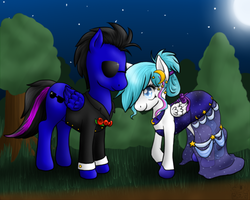 Size: 500x400 | Tagged: safe, oc, oc only, oc:starbuck, oc:starcatcher, pegasus, pony, couple, cute, prom