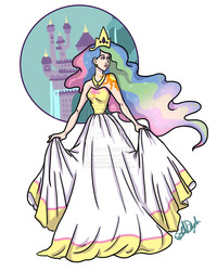 Size: 1024x1280 | Tagged: safe, artist:xerachan, princess celestia, human, g4, female, humanized, solo