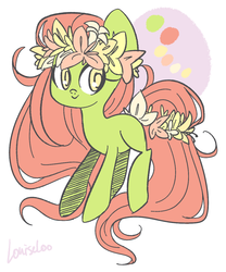 Size: 1000x1200 | Tagged: safe, artist:looji, oc, oc only, earth pony, pony, adoptable, flower, solo