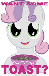 Size: 2307x3587 | Tagged: safe, artist:scyphi, sweetie belle, g4, cute, diasweetes, female, high res, liquid toast, solo, sweetie belle can't cook, sweetie fail, toast