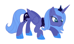 Size: 1153x692 | Tagged: safe, artist:fleshsong, princess luna, g4, female, s1 luna, simple background, solo