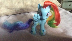 Size: 1987x1151 | Tagged: safe, rainbow dash, g4, brushable, female, irl, photo, rainbow power, toy