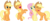 Size: 12126x5170 | Tagged: safe, artist:v0jelly, applejack, fluttershy, earth pony, pegasus, pony, g4, my little pony: friendship is magic, simple ways, absurd resolution, applejack audience, bipedal, female, hilarious in hindsight, jackletree, laughing, mare, multeity, simple background, svg, transparent background, triality, vector