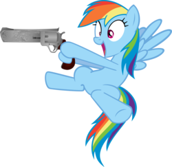 Size: 1024x994 | Tagged: safe, artist:megarainbowdash2000, rainbow dash, g4, ambassador, female, gun, simple background, solo, team fortress 2, the ambassador, transparent background, vector