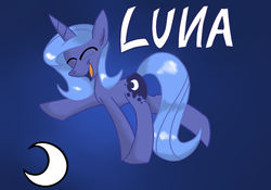 Size: 1600x1117 | Tagged: safe, artist:cristalshy, princess luna, g4, female, happy, s1 luna, solo