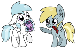 Size: 3000x1949 | Tagged: safe, artist:amberlea-draws, chirpy hooves, cotton cloudy, twilight sparkle, pegasus, pony, g4, chirpabetes, cottonbetes, cute, duo, ear fluff, eyes closed, filly, floppy ears, foal, folded wings, mouth hold, pointing, quill, simple background, spread wings, transparent background, wings