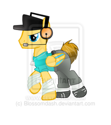 Size: 400x451 | Tagged: safe, artist:blossomdash, pony, scout (tf2), solo, team fortress 2, watermark