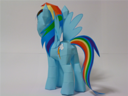 Size: 1080x810 | Tagged: safe, artist:robi, rainbow dash, g4, female, papercraft, pixiv, solo