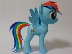 Size: 1080x810 | Tagged: safe, artist:robi, rainbow dash, g4, female, papercraft, pixiv, solo