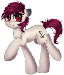 Size: 800x949 | Tagged: safe, artist:leelah-sama, oc, oc only, oc:claret, earth pony, pony, solo